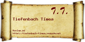 Tiefenbach Tímea névjegykártya