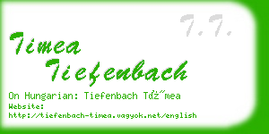 timea tiefenbach business card
